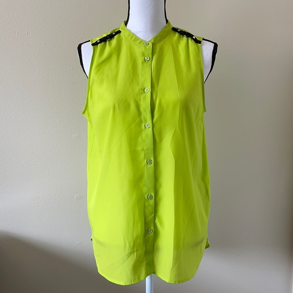 MICHAEL Michael Kors Tops - Michael Kors Sleeveless Neon Top size 8